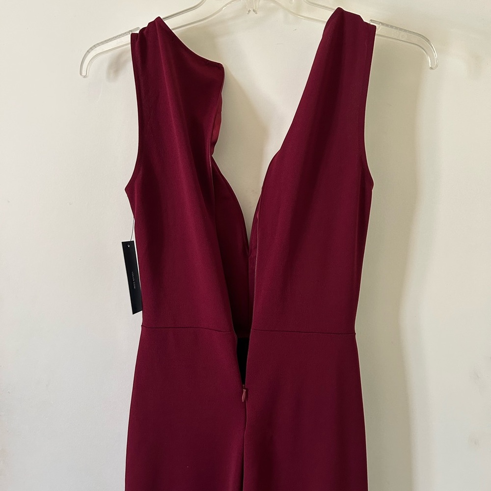 NWT Lulus Jumpsuit. Size S Cranberry Color - Picture 5 of 6
